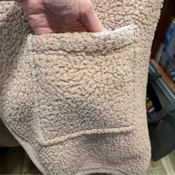 Cozy All Day Dusty Pink Open Front Sherpa Style Cardigan Women’s 2X - Picture 7 of 14